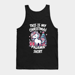 MATCHING FAMILY This is My Christmas Unicorn Pajama Shirt | Funny | Xmas | Holiday | Christmas gift | Merry Christas Tank Top